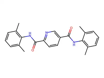 N,N'-bis(2,6-dimethylphenyl)pyridine-2,5-dicarboxamide structure
