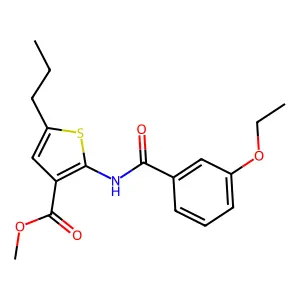 Methyl 2-[(3-ethoxybenzoyl)amino]-5-propylthiophene-3-carboxylate structure