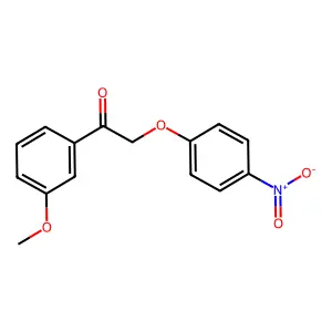 1-(3-Methoxyphenyl)-2-(4-nitrophenoxy)ethanone structure