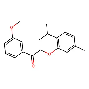 1-(3-Methoxyphenyl)-2-(5-methyl-2-propan-2-ylphenoxy)ethanone structure