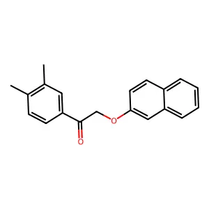 1-(3,4-Dimethylphenyl)-2-(2-naphthyloxy)ethanone structure