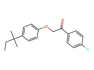 1-(4-Fluorophenyl)-2-[4-(2-methylbutan-2-yl)phenoxy]ethanone structure