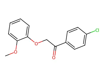 1-(4-Chlorophenyl)-2-(2-methoxyphenoxy)ethanone structure