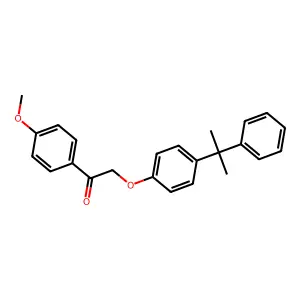 1-(4-Methoxyphenyl)-2-[4-(2-phenylpropan-2-yl)phenoxy]ethanone structure