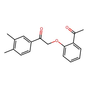 2-(2-Acetylphenoxy)-1-(3,4-dimethylphenyl)ethanone structure