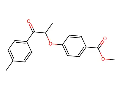 Methyl 4-[1-methyl-2-(4-methylphenyl)-2-oxoethoxy]benzoate structure