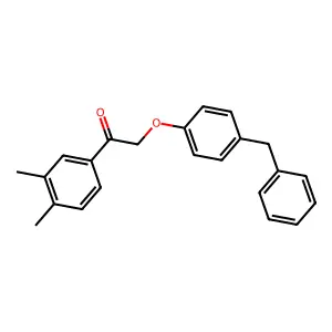 2-(4-Benzylphenoxy)-1-(3,4-dimethylphenyl)ethanone structure