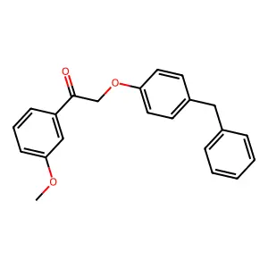2-(4-Benzylphenoxy)-1-(3-methoxyphenyl)ethanone structure