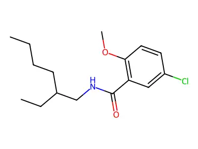 5-chloro-N-(2-ethylhexyl)-2-methoxybenzamide structure