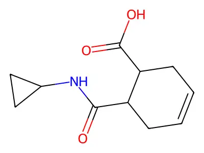 6-(cyclopropylcarbamoyl)cyclohex-3-ene-1-carboxylic Acid structure