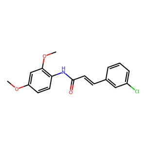 (E)-3-(3-chlorophenyl)-N-(2,4-dimethoxyphenyl)prop-2-enamide structure