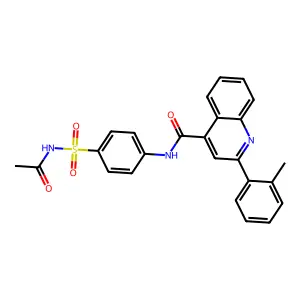 N-[4-(acetylsulfamoyl)phenyl]-2-(2-methylphenyl)quinoline-4-carboxamide structure