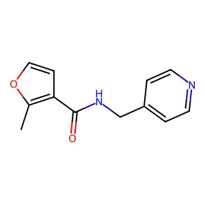 2-methyl-N-(pyridin-4-ylmethyl)furan-3-carboxamide structure