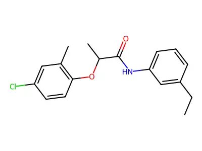 2-(4-chloro-2-methylphenoxy)-N-(3-ethylphenyl)propanamide structure