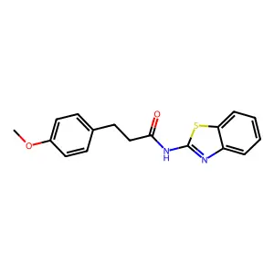 N-(1,3-benzothiazol-2-yl)-3-(4-methoxyphenyl)propanamide structure