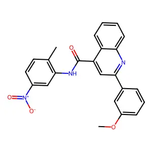 2-(3-methoxyphenyl)-N-(2-methyl-5-nitrophenyl)quinoline-4-carboxamide structure