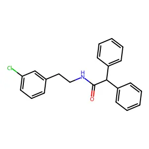 N-[2-(3-chlorophenyl)ethyl]-2,2-diphenylacetamide structure