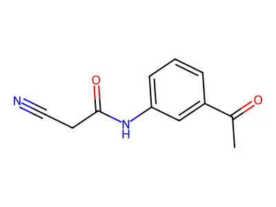 N-(3-acetylphenyl)-2-cyanoacetamide structure