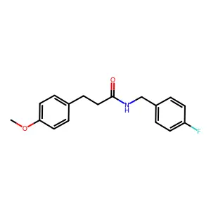 N-(4-fluorobenzyl)-3-(4-methoxyphenyl)propanamide structure