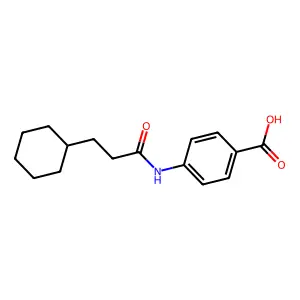 4-[(3-Cyclohexylpropanoyl)amino]benzoic acid structure