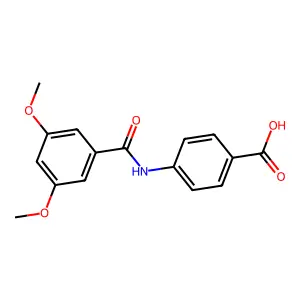4-[(3,5-Dimethoxybenzoyl)amino]benzoic acid structure