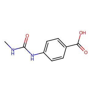 4-[(Methylcarbamoyl)amino]benzoic acid structure