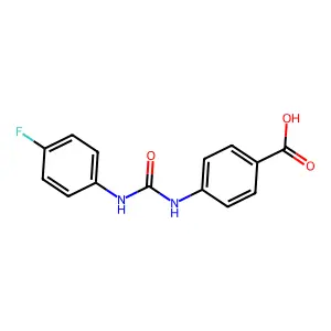 4-[(4-fluorophenyl)carbamoylamino]benzoic Acid structure