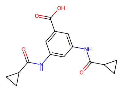 3,5-Bis[(cyclopropylcarbonyl)amino]benzoic acid structure