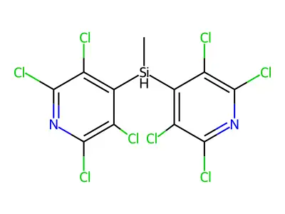 Bis(2,3,5,6-tetrachloro-4-pyridyl)methylsilane structure