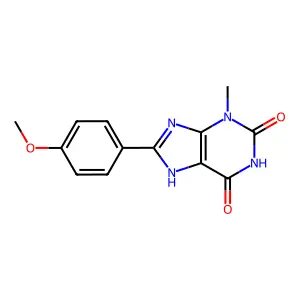 8-(4-methoxyphenyl)-3-methyl-7H-purine-2,6-dione structure