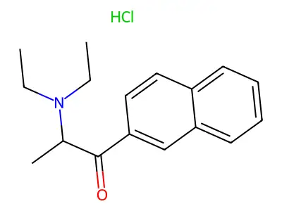 2-(Diethylamino)-1-(naphthalen-2-yl)propan-1-one--hydrogen chloride (1/1) structure