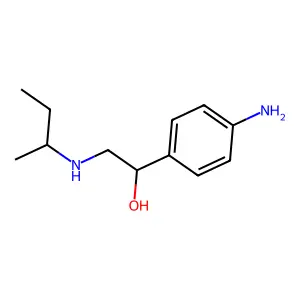 4-Amino-alpha-(((1-methylpropyl)amino)methyl)benzenemethanol structure