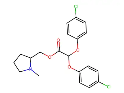 1-Pyrrolidin-2-ylethyl 2,2-bis(4-chlorophenoxy)acetate structure