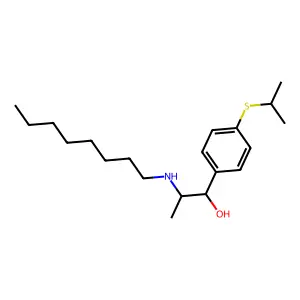 4-((1-Methylethyl)thio)-alpha-(1-(octylamino)ethyl)benzenemethanol structure