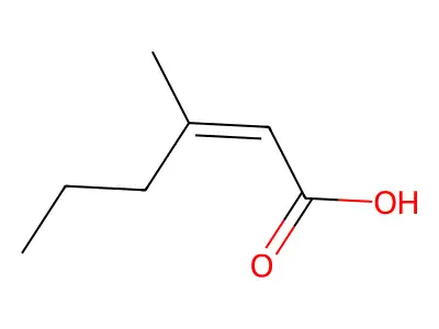 3-Methylhex-2-enoic acid structure