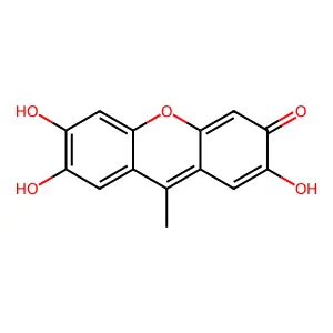 2,6,7-Trihydroxy-9-methyl-3H-xanthen-3-one structure