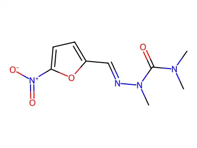1,1,3-Trimethyl-3-[(5-nitrofuran-2-yl)methylideneamino]urea structure