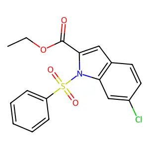 1H-Indole-2-carboxylic acid, 6-chloro-1-(phenylsulfonyl)-, ethyl ester structure