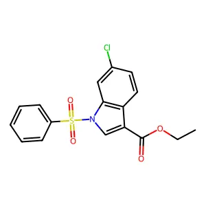 1H-Indole-3-carboxylic acid, 6-chloro-1-(phenylsulfonyl)-, ethyl ester structure