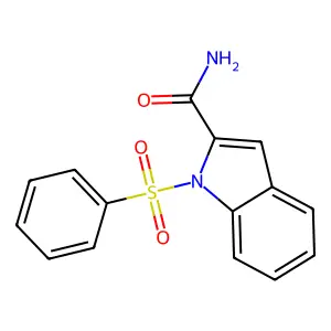 1-(phenylsulfonyl)-1H-indole-2-carboxamide structure