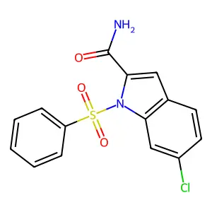 6-Chloro-1-(phenylsulfonyl)-1H-indole-2-carboxamide structure