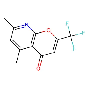 5,7-dimethyl-2-(trifluoromethyl)-4H-pyrano[2,3-b]pyridin-4-one structure