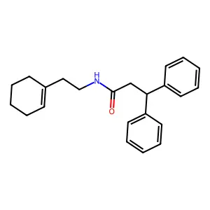 N-[2-(cyclohexen-1-yl)ethyl]-3,3-diphenylpropanamide structure