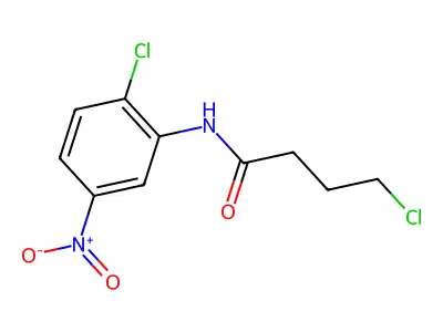 4-chloro-N-(2-chloro-5-nitrophenyl)butanamide structure