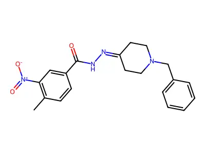 N'-(1-benzyl-4-piperidinylidene)-3-nitro-4-methylbenzohydrazide structure