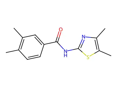 N-(4,5-dimethyl-1,3-thiazol-2-yl)-3,4-dimethylbenzamide structure