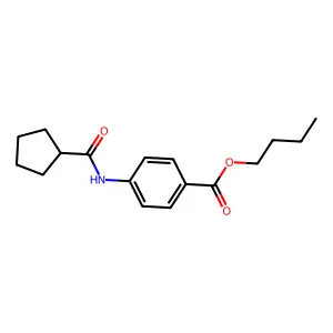 Butyl 4-(cyclopentanecarbonylamino)benzoate structure