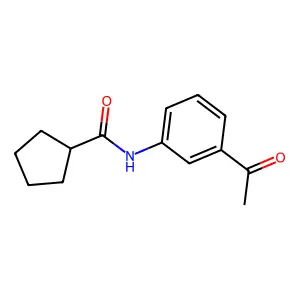 N-(3-acetylphenyl)cyclopentanecarboxamide structure