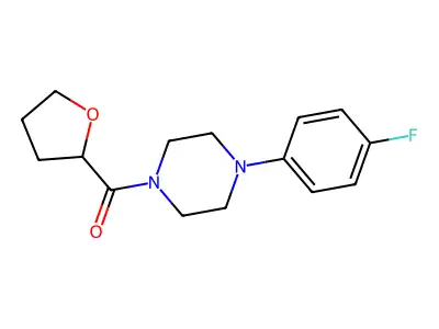4-(4-Fluorophenyl)piperazinyl oxolan-2-yl ketone structure