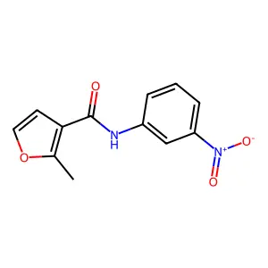 2-methyl-N-(3-nitrophenyl)furan-3-carboxamide structure